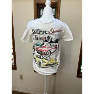 Chevrolet Corvette Graphics Mens Small White Chemistry Cotton T-shirt